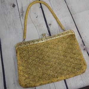 Vintage Gold Beaded Purse